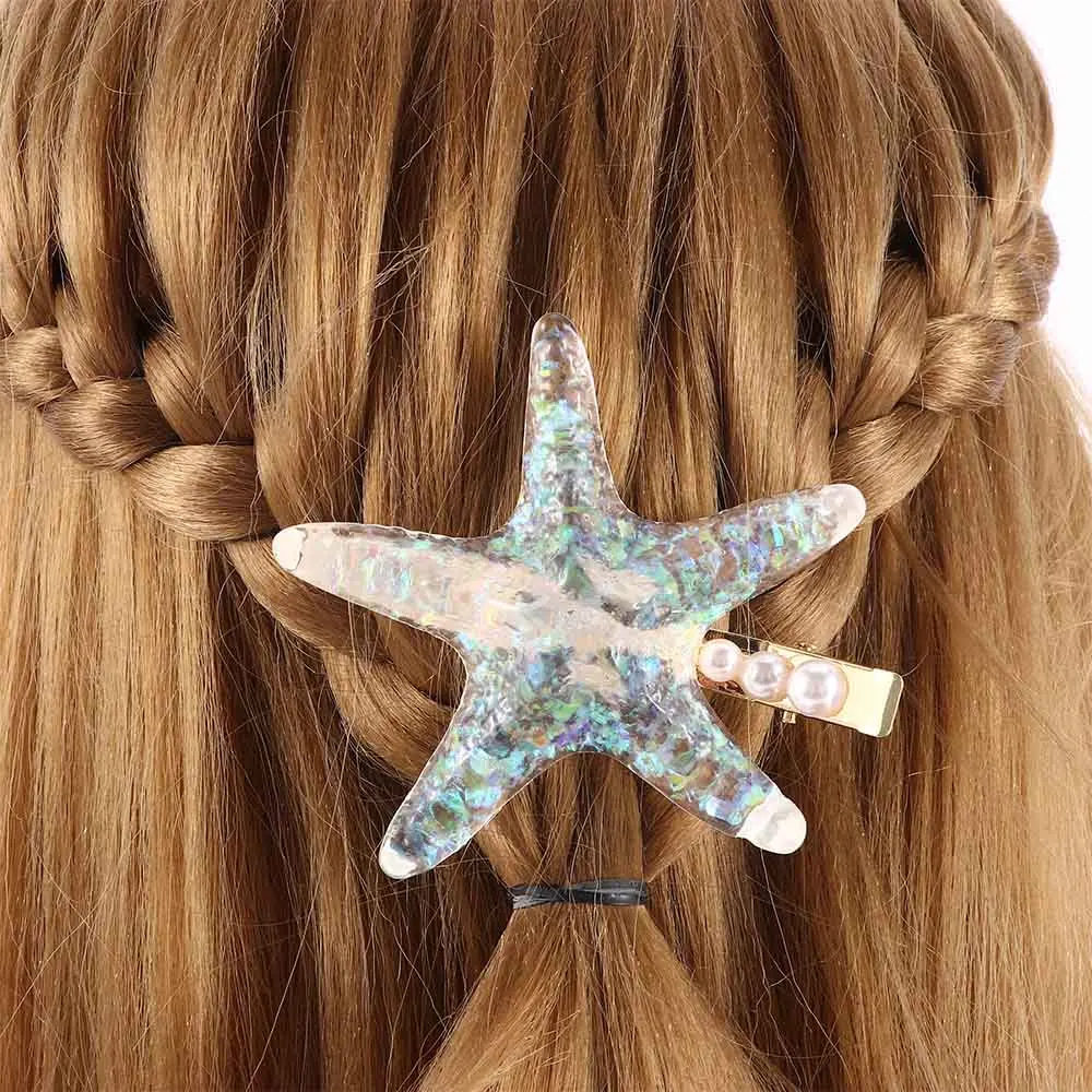 

New Elegant Hair Clips For Women Elegant Bit Starfish Star Hairpin Summer Beach Holiday Party Wedding Barrettes Hair Accessories