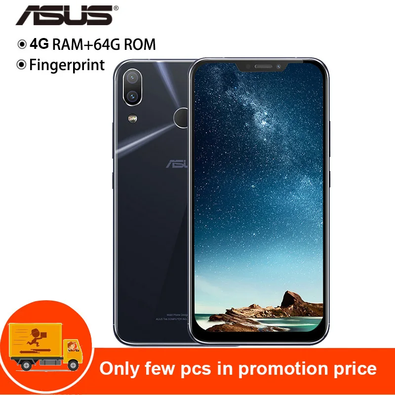 

Asus ZENFONE 5 4G ZE620KL Phablet Smart Cell Mobile Phone Android O 6.2'' Snapdragon 636 Octa Core 1.8GH 4GB 64GB Fingerprint BT