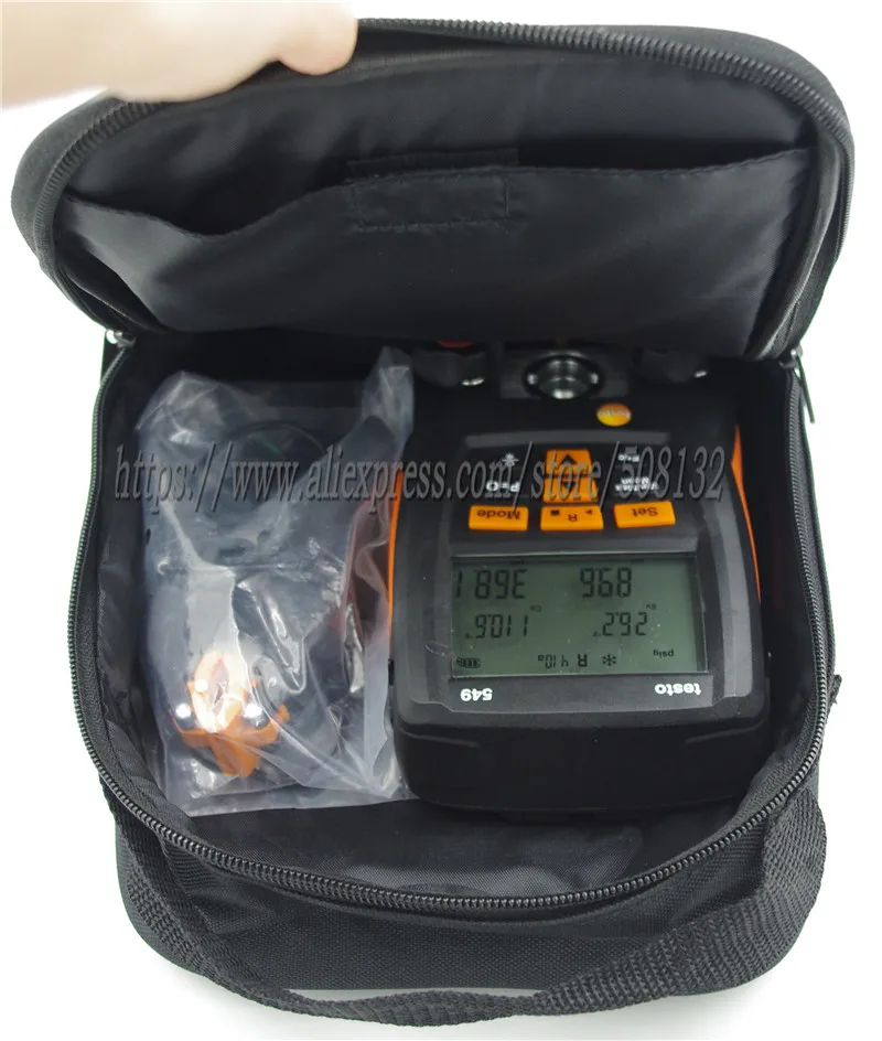 TESTO 549 цифровой манометр 2 клапаны HVAC 0560 0550+ TESTO зажим зонд 0613 5505(NTC)+ мягкий чехол