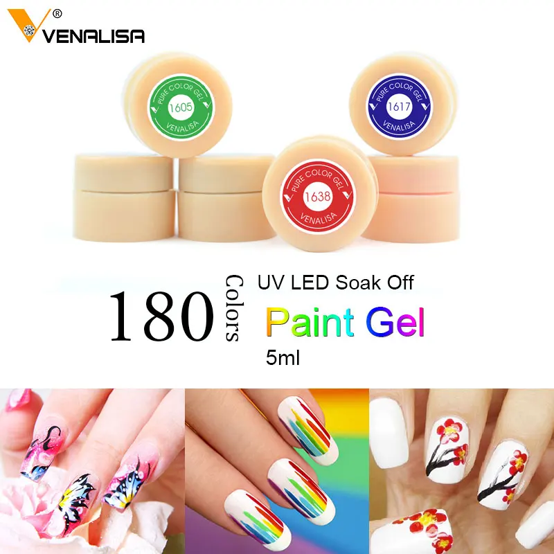 

180pcs*5ml Painting Gel CANNI Hot Sale Nail Art Salon Manicure Whole Set Pure Colors LED Gel Lacquer Fast Shipment Paint UV Gel