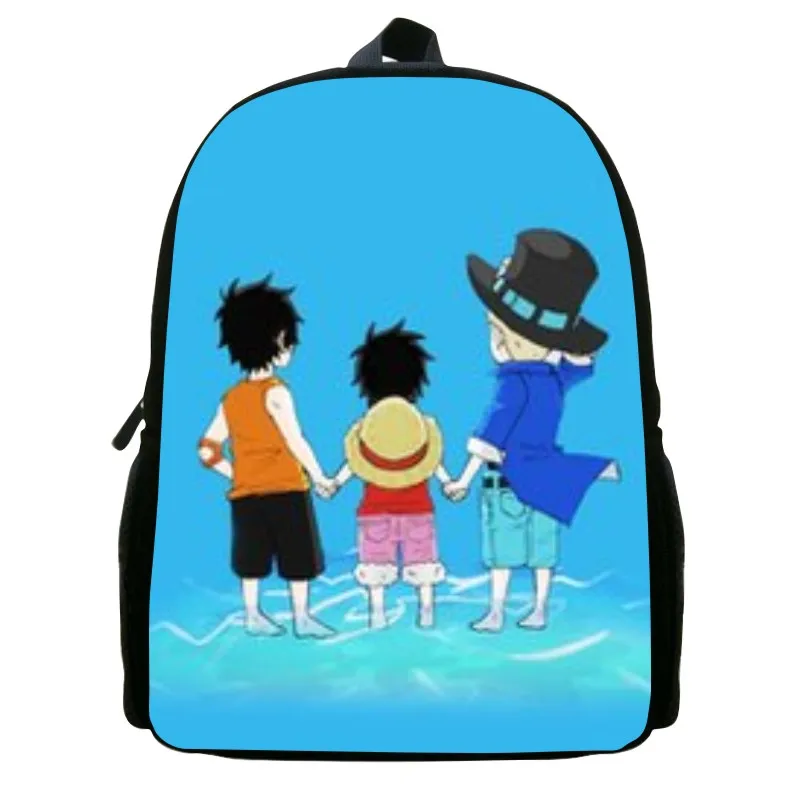 

12 Inches Popular 2016 New Cool Hero One Piece Cartoon Children backpack for girls school bags kids backpack for baby boy bag