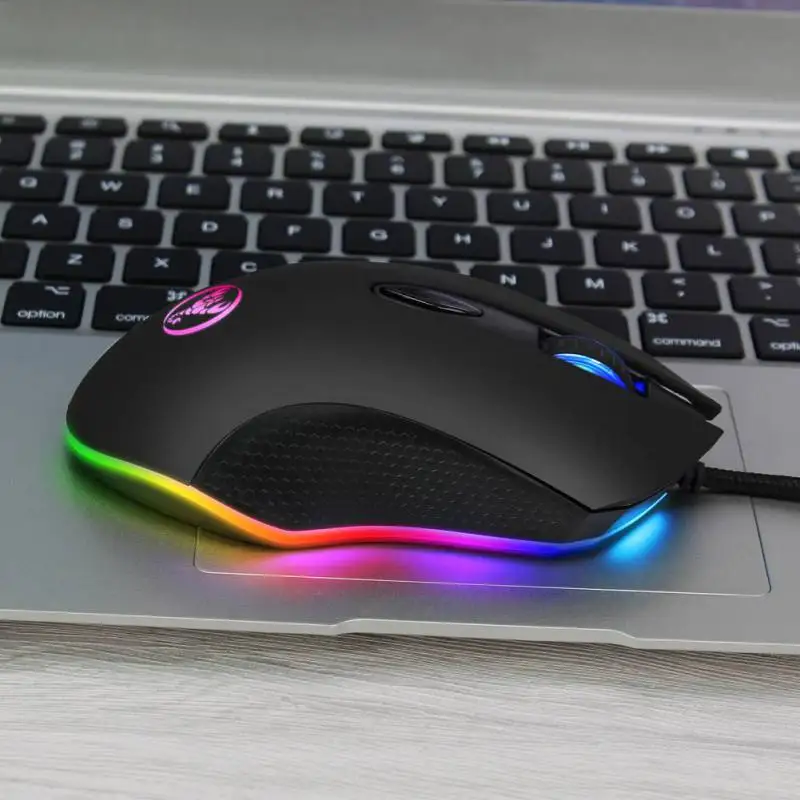 S500 программируемая Проводная, USB, игровая мышь 4800 dpi 6 кнопок RGB подсветка оптическая игровая мышь для ПК компьютера ноутбука