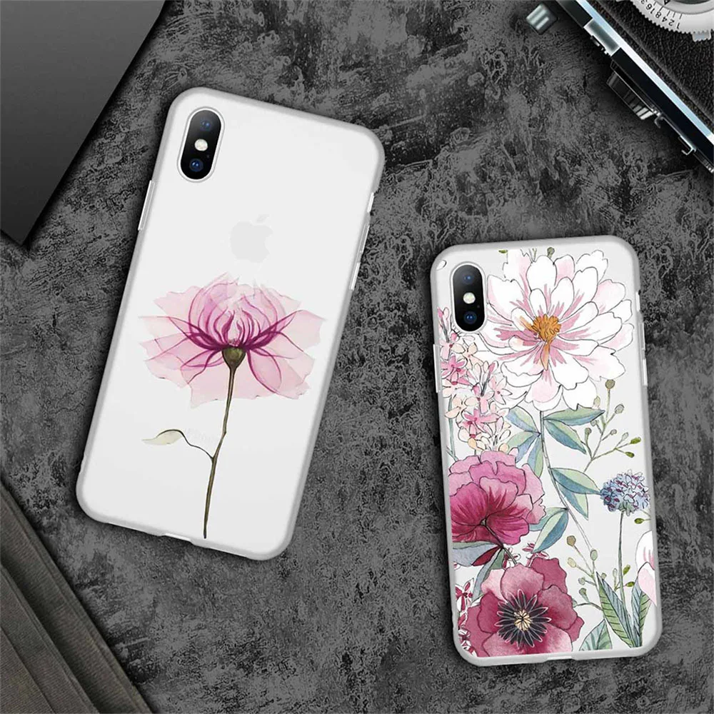 iphone 13 magnetic case Lovebay Beautiful Flower Case For iPhone 13 12 11 Pro Max XS Max XR X 7 8 6 Plus 5 5S SE 2020 12 Mini Matte Soft TPU Clear Cover iphone 13 cases