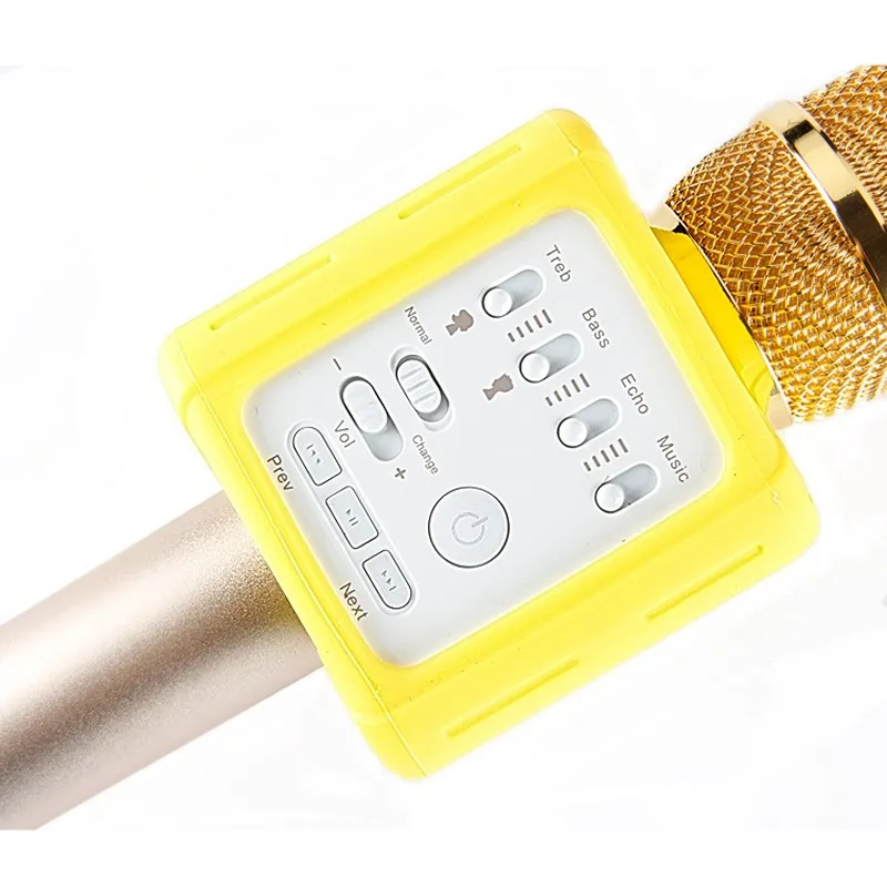 Original Brand Q9s Magic Bluetooth Karaoke Microphone Wireless Professional Player speaker With Carring Case For Iphone Android009