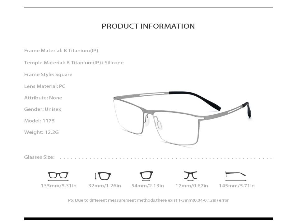 B титановая оправа для очков, мужские квадратные оптические оправы для близорукости, очки для мужчин, светильник с памятью, корейские Безвинтовые очки 1175