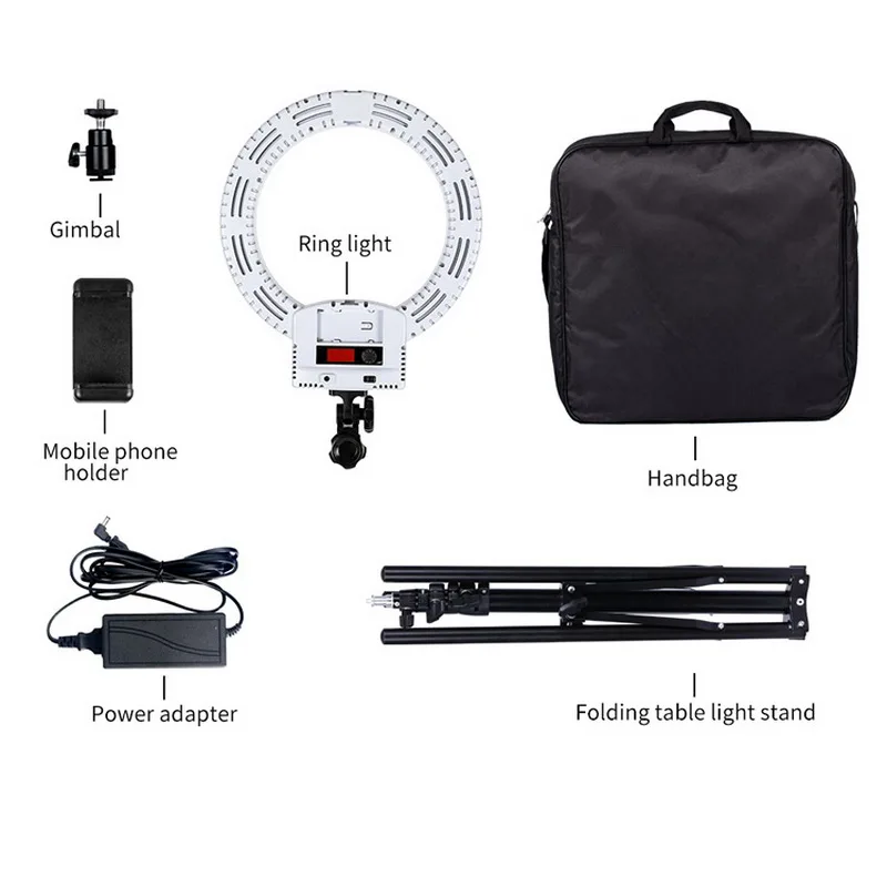 

TONGER 12" LED Ring Lights and 2m Light Stands US Standard White