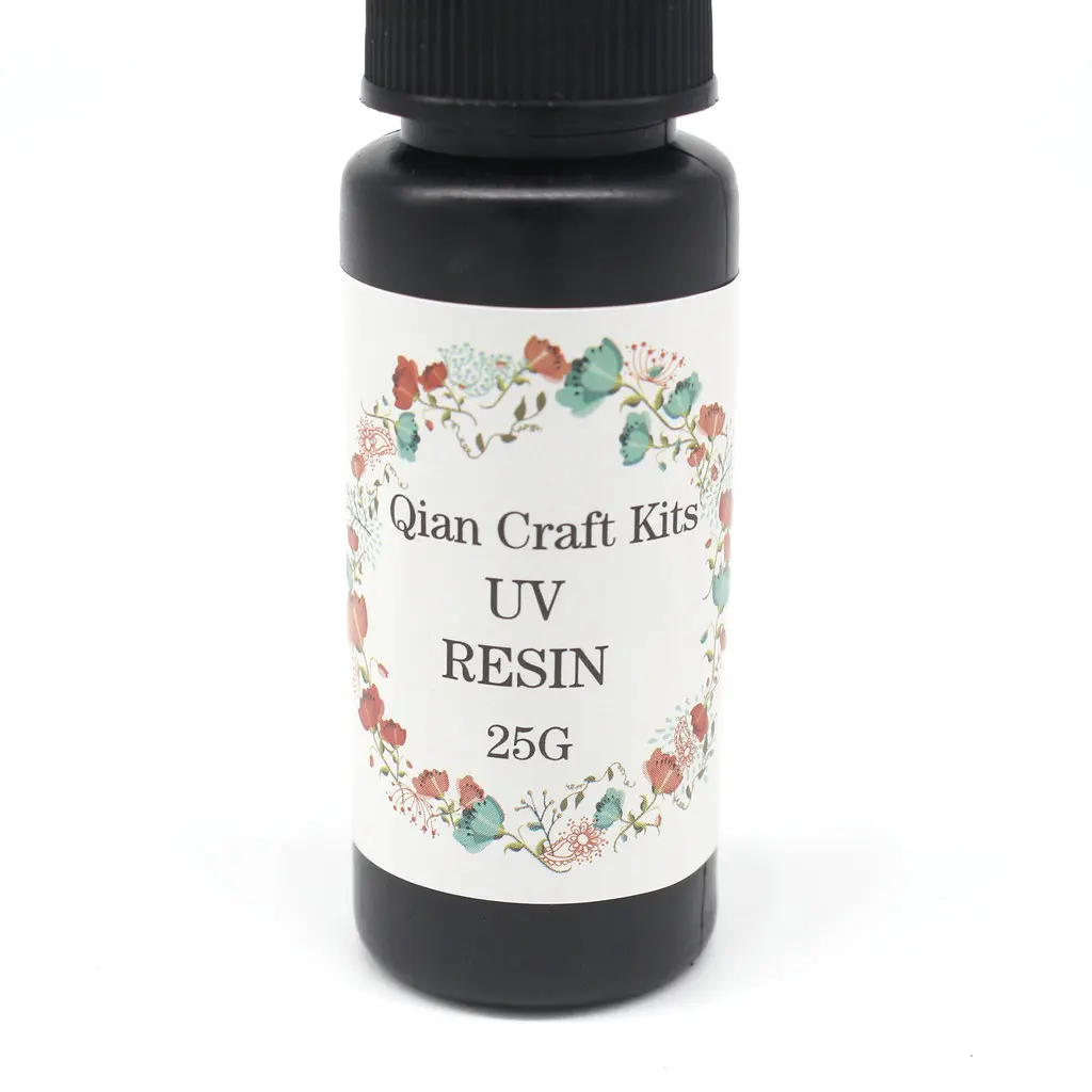 5 bottles x25g each UV Resin Hard Type Ultraviolet Curing Solar Cure Resin Sunlight Activated Kawaii Crafts Transparent clear