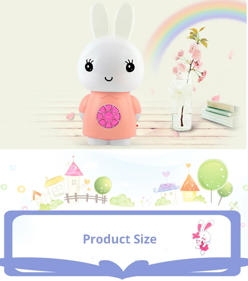 Светящиеся уши кролик история детские игрушки-погремушки 0-12 месяцев кукла, образовательные игрушки для новорожденных Мобильная Детская Игрушка Мобильный для детской кроватки