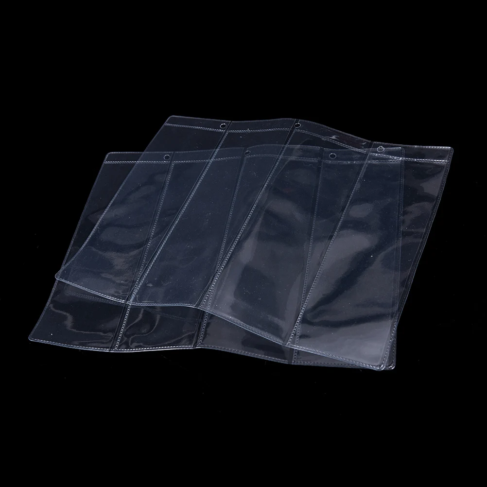 

High Quality 4 line/Page banknotes money transparent PVC page of Paper Money Coin Album Loose-leaf inners of Coin/Money Holders