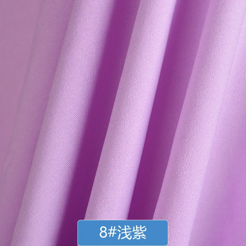 light purple Растягивающаяся трикотажная четырехсторонняя эластичная ткань из молочного шелка 150*100 см для латинских танцев, платье, накидка на стул, сценическое украшение, спортивная одежда - Цвет: light purple