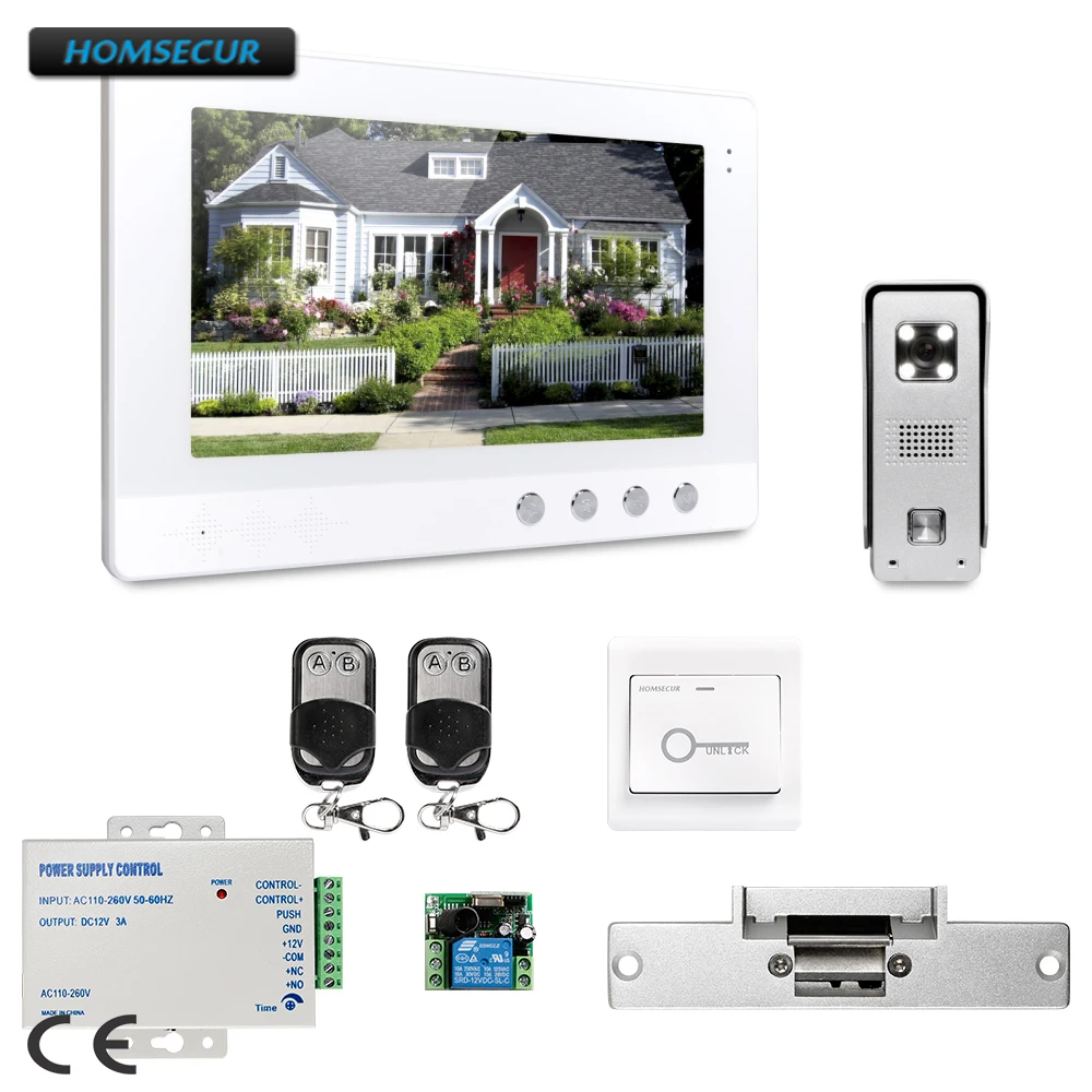

HOMSECUR 10.1" Wired Video Door Entry Phone Call System with Intra-monitor Audio Intercom XC002+XM101-W