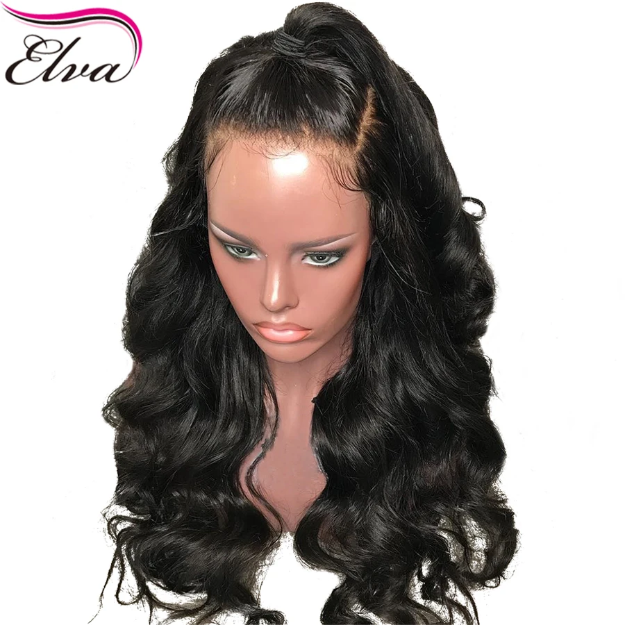 

Elva Silk Base Full Lace Wigs With Baby Hair Brazilian Remy Human Hair Wigs Pre Plucked Hairline Body Wave Silk Top Wig 10"-24"