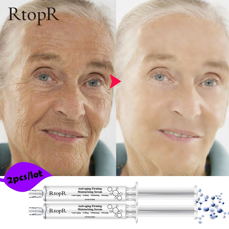 

2 Pcs Hyaluronic Acid Anti-aging Firming Face Moisturizing Serum Effective Repair Facial Skin Rejuvenation Skin Care Cream 10ml