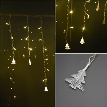 

Outdoor Decoration 3.5 Meter Droop Led Curtain Icicle String Lights 0.3-0.5m Wedding Party Garland Light Christmas Lights