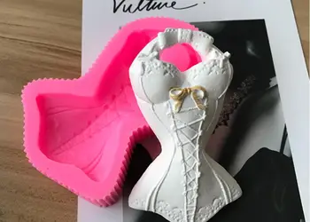 

1pcs Corset Swimsuit lace cake silicone mold fondant mold Birthday cake decorating tools chocolate gumpaste mold