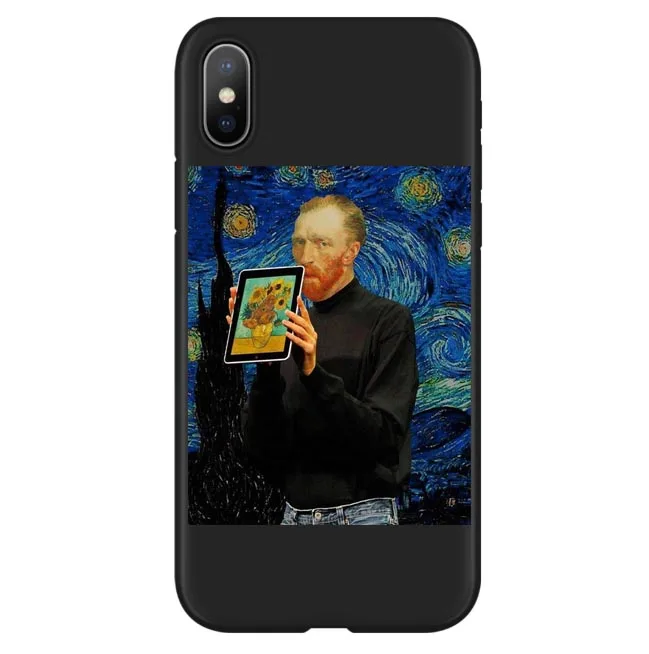 Забавные чехлы для iPhone XS XR MAX Van gogh Starry мягкие X 5 5S SE 6 6S Plus 7 8 Plus|Бамперы| |