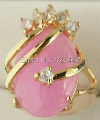 

Wholesale free shipping >>Beautiful 18KGP Pink stone Women's Ring 7 8 9 AAA