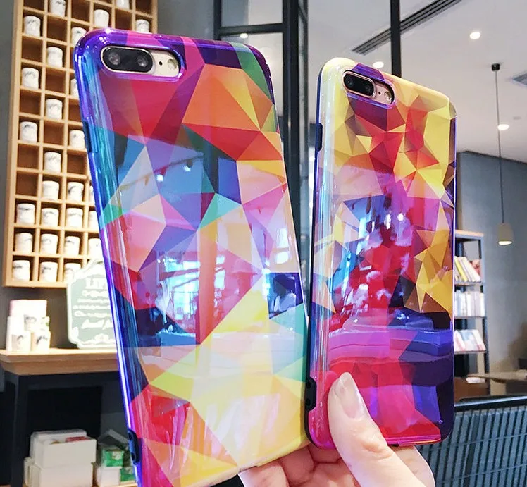 BotexBling Shiny Blu-ray flower landscape soft TPU silicone CASE for iphone X case for iphone 7 7plus 6 6s plus 6plus back cover