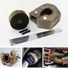 New T3 Turbo Heat Shield Blanket Cover Titanium Manifold Downpipe Wrap Rear 5cm*5m Turbo Charger Barrier Blanket New T3 Turbo Heat Shield Blanket Cover Titanium Manifold Downpipe Wrap Rear 5cm*5m Turbo Charger Barrier Blanket
