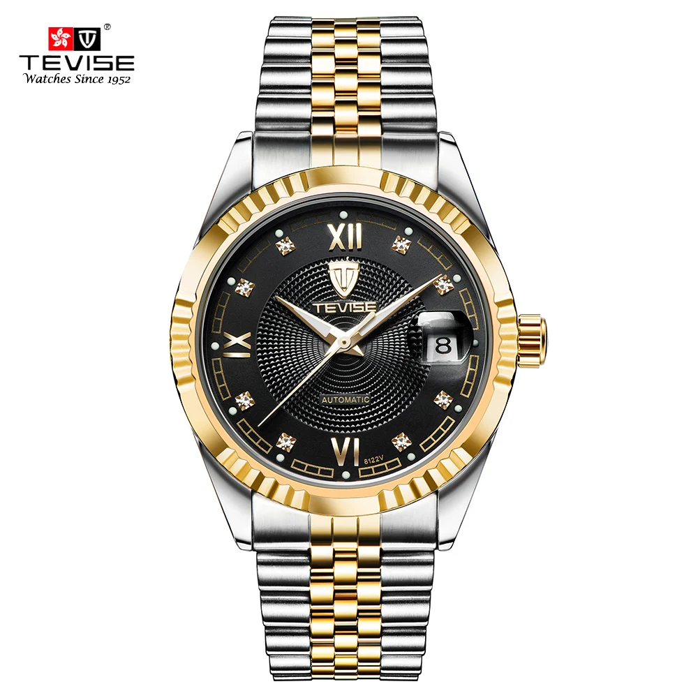 TEVISE Mechanical Watch Men Luminous Date Men's Watches Luxury Automatic Watch Men Clock With Metal Watch Bracelets Dropshipping (10)