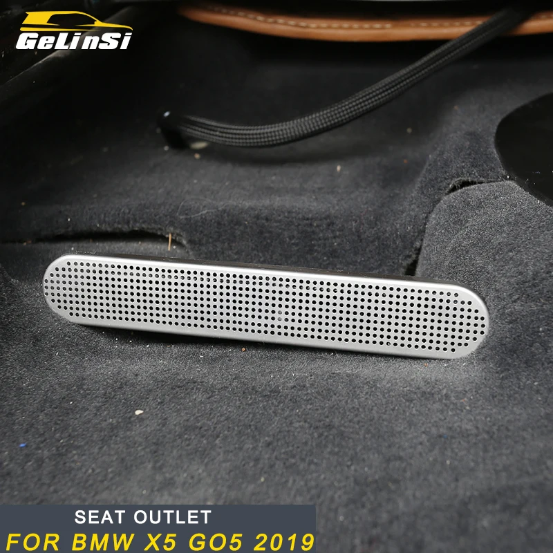 

Gelinsi for BMW X5 G05 2019 Car Styling Seat A/C Air Vent Outlet Panel Cover Trim Frame Sticker Interior Accessories