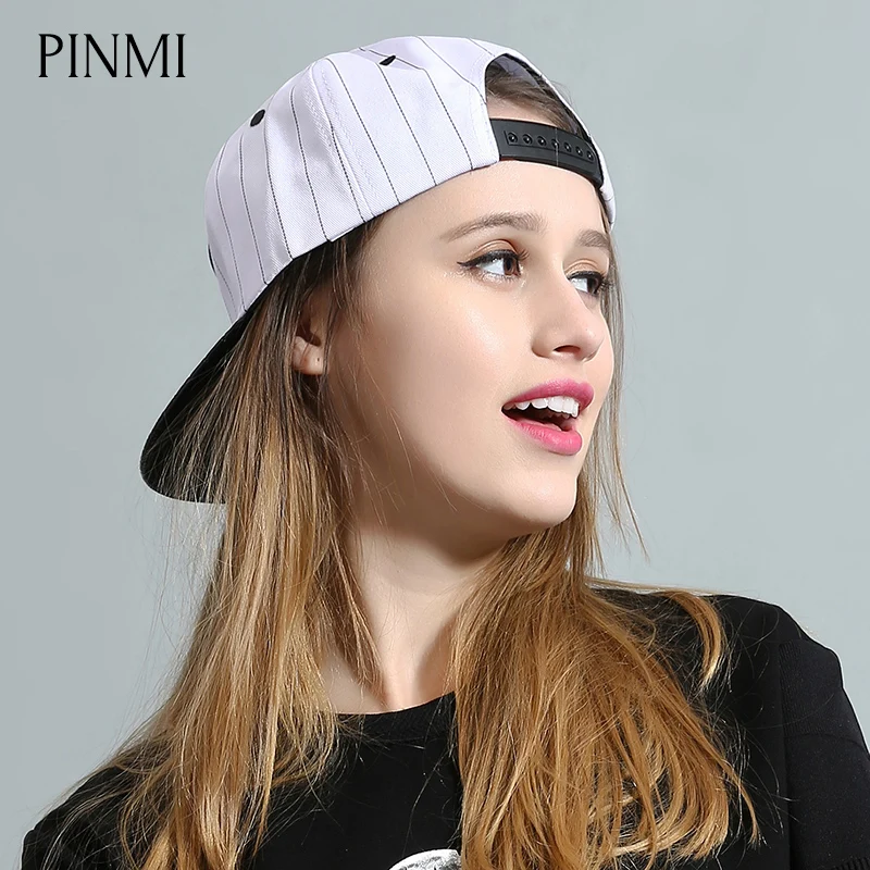 

PINMI Couple Baseball Cap Women Embroidered Letter Snapback Cap Men Street Outdoor Unisex Hip Hop Caps Skateboard Flat Bone