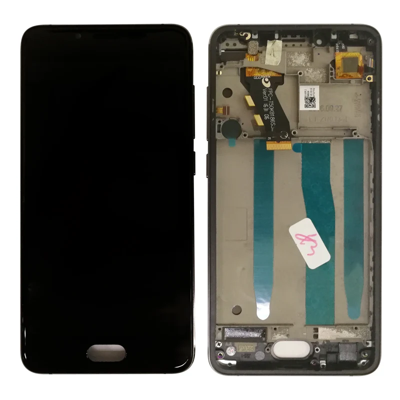 AAA الجودة ل Meizu U10 محول الأرقام بشاشة تعمل بلمس + شاشة الكريستال السائل ل Meizu U10 5.0 بوصة الهاتف المحمول مع الإطار شحن مجاني