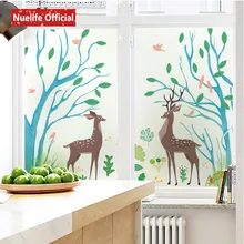 Пользовательский размер Рождественский олень Электростатическая пленка «замороженное стекло» гостиная спальня ванная комната для детей дверь оконная пленка