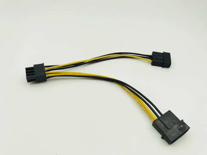 Dual 4P to 8P Graphics Card Power Cable Dual 4Pin to 8Pin Video Card Power Supply D Port Graphics Card Cables for Mining
