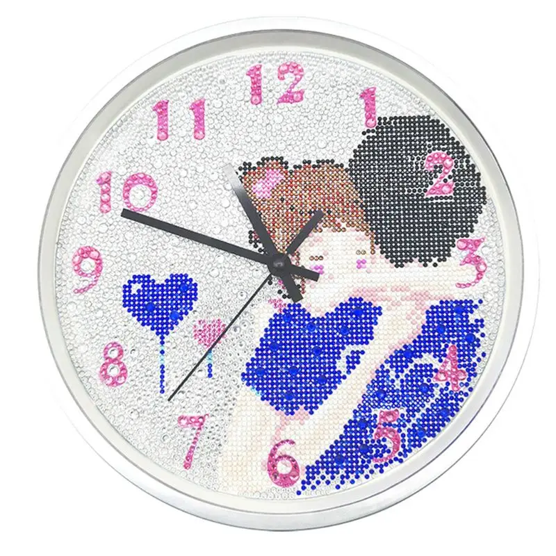 

Lovers DIY Clock Diamond Painting Kits Wall Decor with Colorful DiamondsKids Arts and Crafts Kit Includes Clock Mechanism