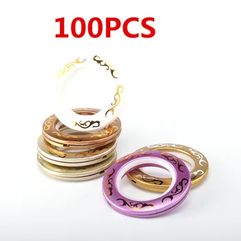 

100 pcs Nano Mute Curtain Rings Curtain Accessories Roman Grommets Eyelet Rings Hole-digging Circle Slide Rings plastic curtain