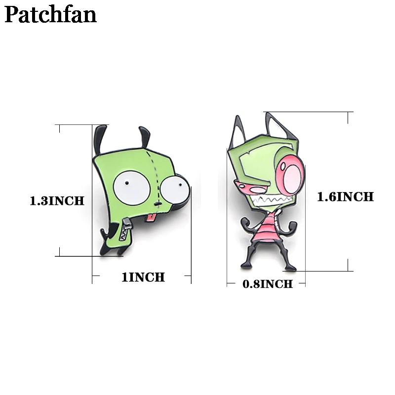Patchfan Alien броши для мужчин и женщин гордость цинка Эмаль на булавке медаль за