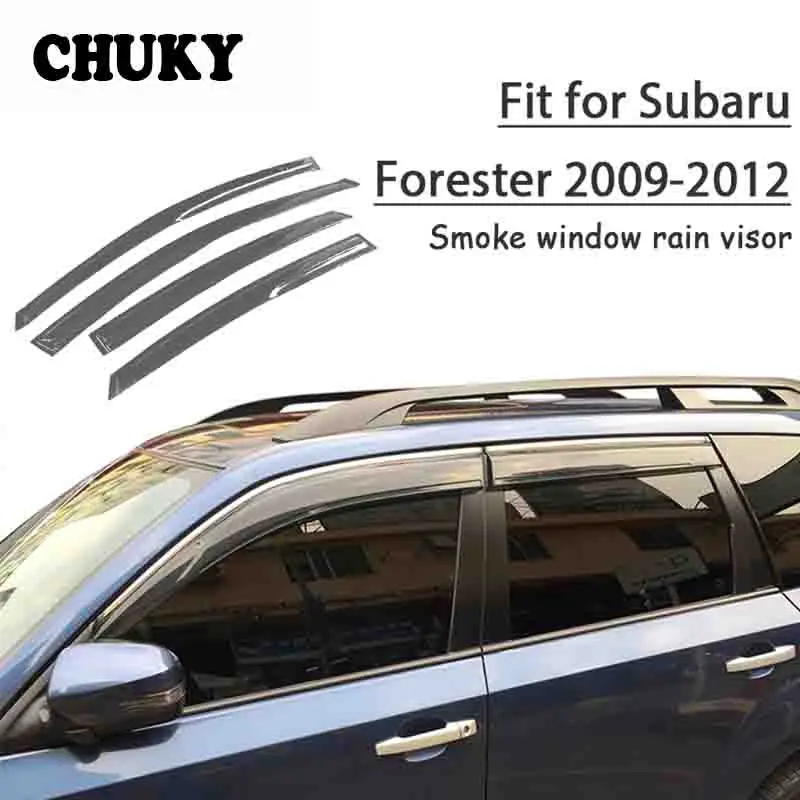 Chuky 4 шт. ABS оформление окон Автомобиля Козырьки Навесы дождь щит для Subaru Forester 2009 2010 2011 2012 авто аксессуары