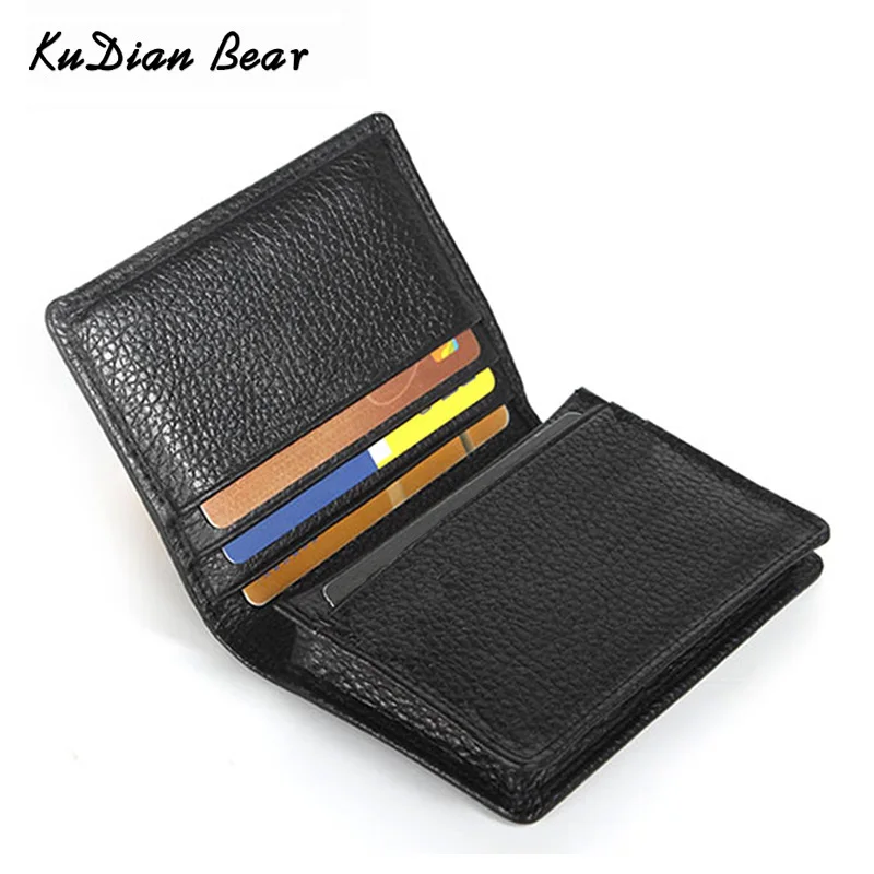

KUDIAN EBAR Leather Men Business Name Card Holder Minimalist Card Case for Credit Cards Travel Wallet Porte Carte BIH025 PM49