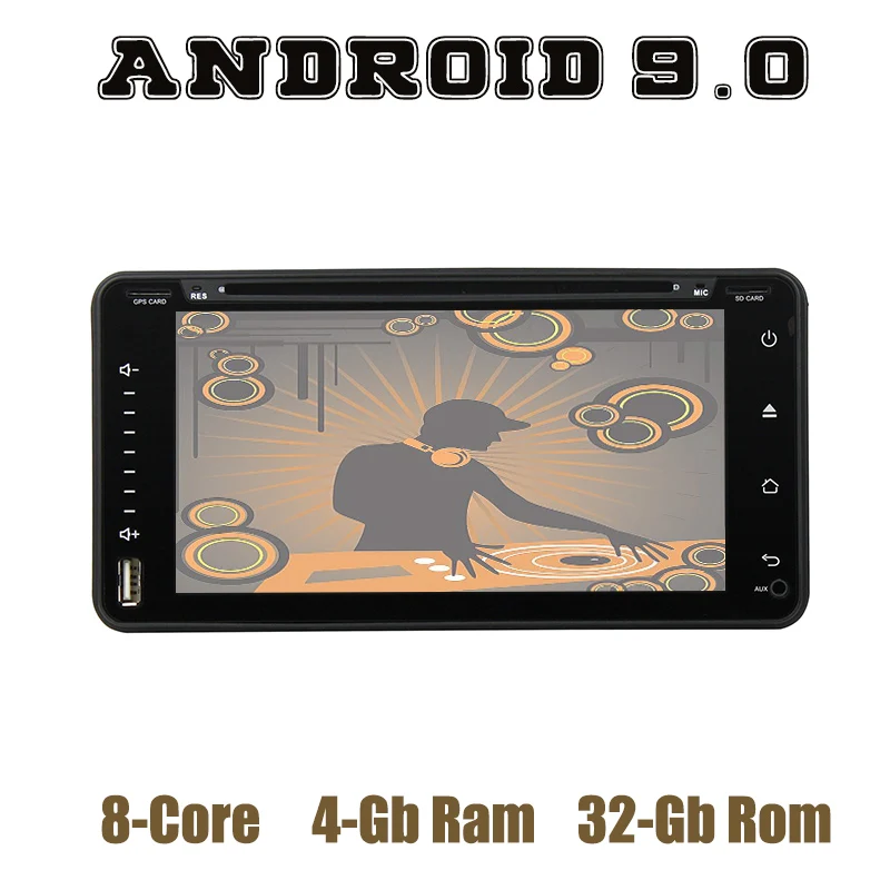 Android 9.0 Car GPS dvd player for toyota universal corolla Terios rav4 prado vios with octa core wifi usb 4+32GB Auto Stereo