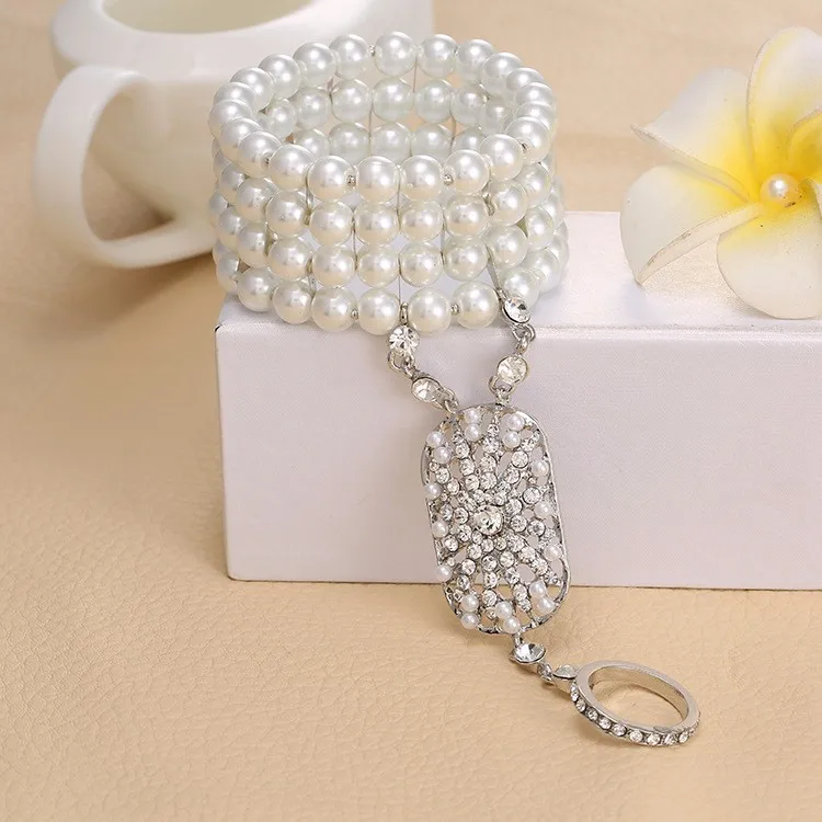 Fashionable Bridal Artificial Pearl Bracelet