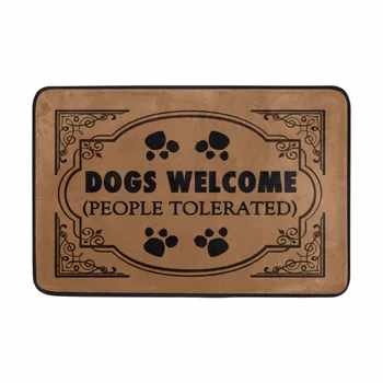 

Funny Entrance Welcome Doormat DOGS WELCOME Floor Mat Kitchen Rugs Bedroom Carpets Decorative Stair Felpudo Home Decor Crafts