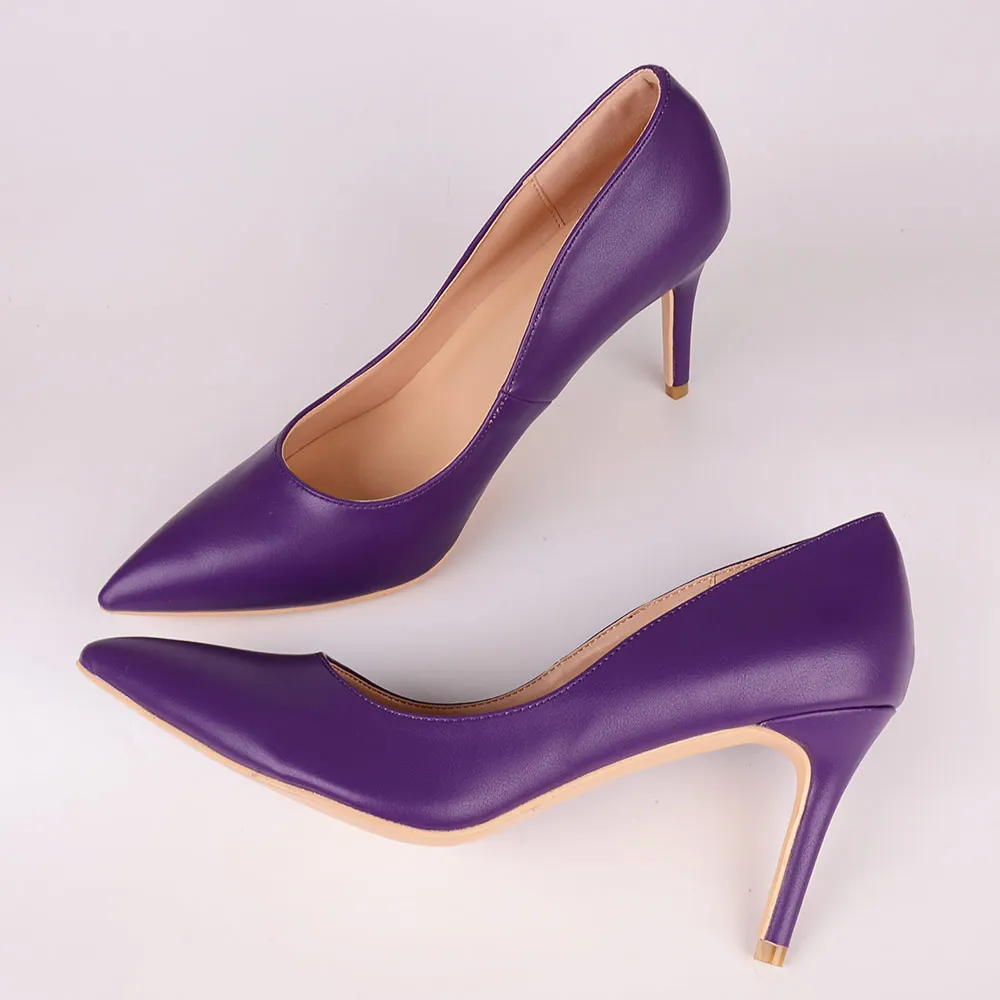 Veowalk/Брендовая обувь по индивидуальному заказу; женские туфли-лодочки на высоком каблуке; фиолетовые Простые сандалии из микрофибры без застежки; Свадебные/вечерние туфли на очень высоком каблуке