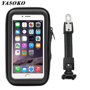 

Motorcycle Phone Holder Stand 360 Rotatable Bike Scooter Handlebar Bag for iphone X 8 S9 S8 Cover Universal Waterproof Bag