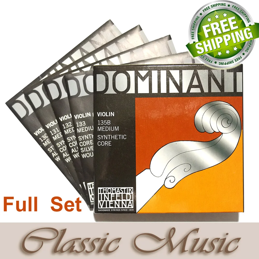 Thomastik Dominant 135B Violin Strings Full Set 4/4 Medium. Made in ...