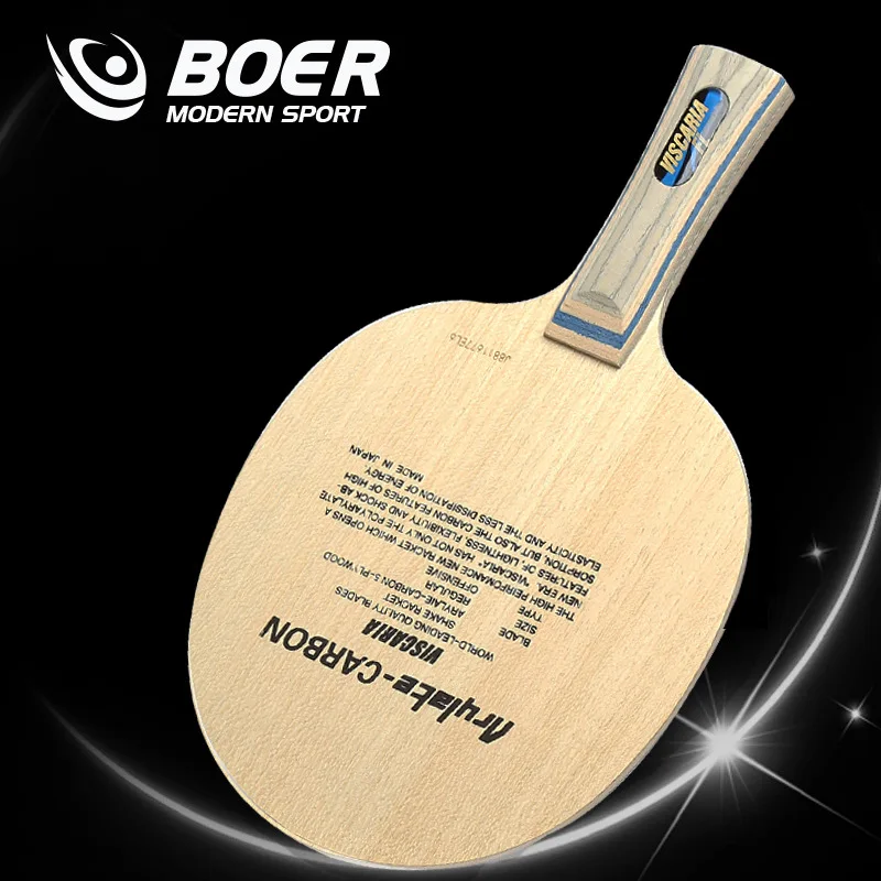 online BOER VIS 5 camadas camadas de fibra de carbono lâmina de tênis de mesa de madeira e 2 Amadores raquete de tênis de mesa para Tênis De Mesa jogando