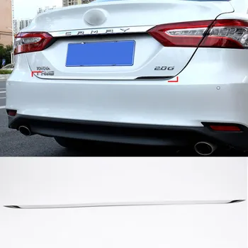 

Stainless Steel Rear Lower Trunk Boot Garnish Molding For 2018 2019 2020 Toyota Camry Accessories car styling
