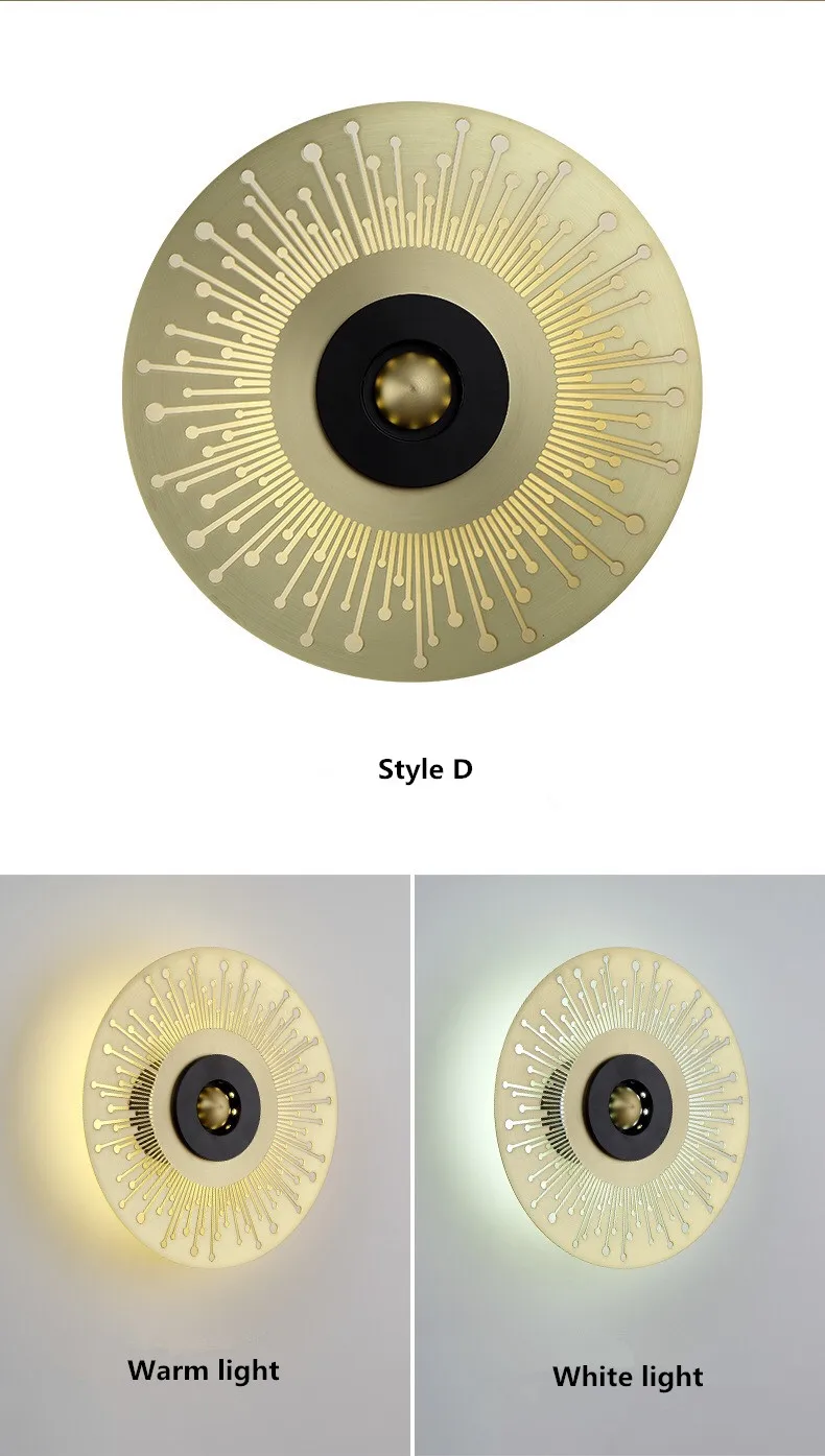 Индивидуальные золотые светодиодные Настенные светильники для гостиной, стена арт-деко, прикроватные Настенные светильники для спальни, бра для лестниц, 220 В, поверхностное крепление