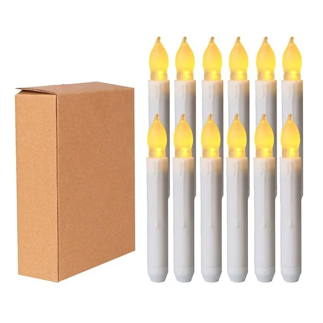 12pcs/lot Birthday Led Candle Thin Battery Operated Taper
