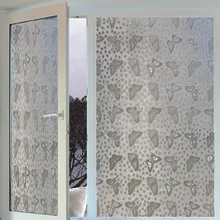 Хлопковая 3D тисненая бабочка статическая цепляется УФ-Солнечная Оконная стеклянная пленка без клея наклейка на оконное стекло 60 см x 300 см