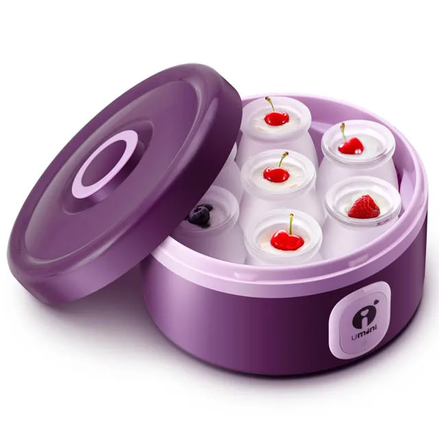 

Glass Sub-cup Electric Yogurt Makers Automatic Household Large Capacity Stainless Steel Container Yogurt Machine Elegent Purple