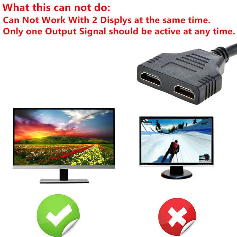 Высокое качество 1080P HDMI сплиттер кабель папа к 2 Женский 1 в Выход конвертер