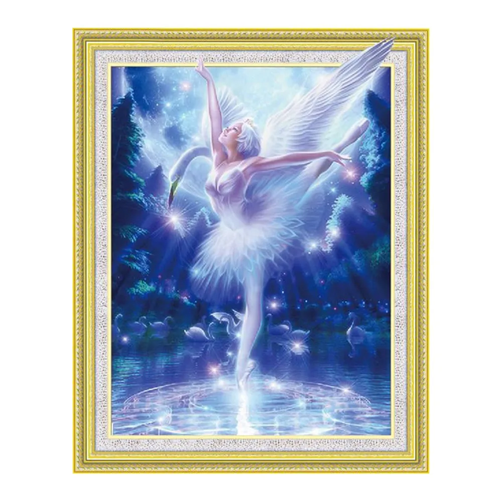 

portrait Swan Dancer crystal Diamond Painting Partial Round New DIY Sticking Drill Cross Embroidery 5D simple Home Decoration