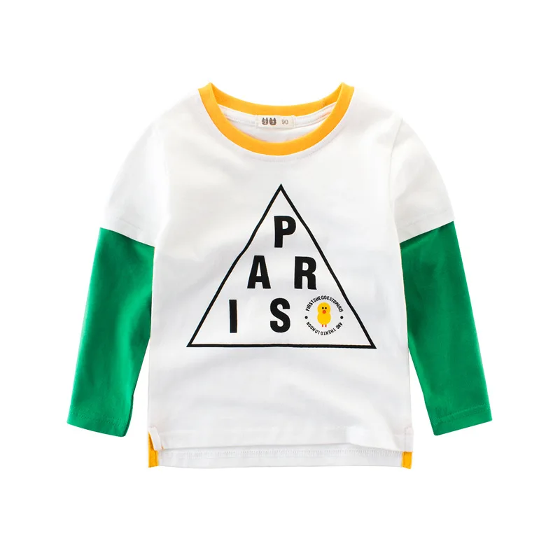 

Autumn Fashion Cotton Long Sleeved Boy Tshirt Children Print Tees Boy Tops