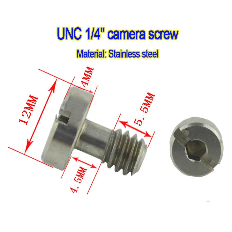 5pcs 1/4 Stainless steel Screw For Camera Tripod Monopod Quick Release